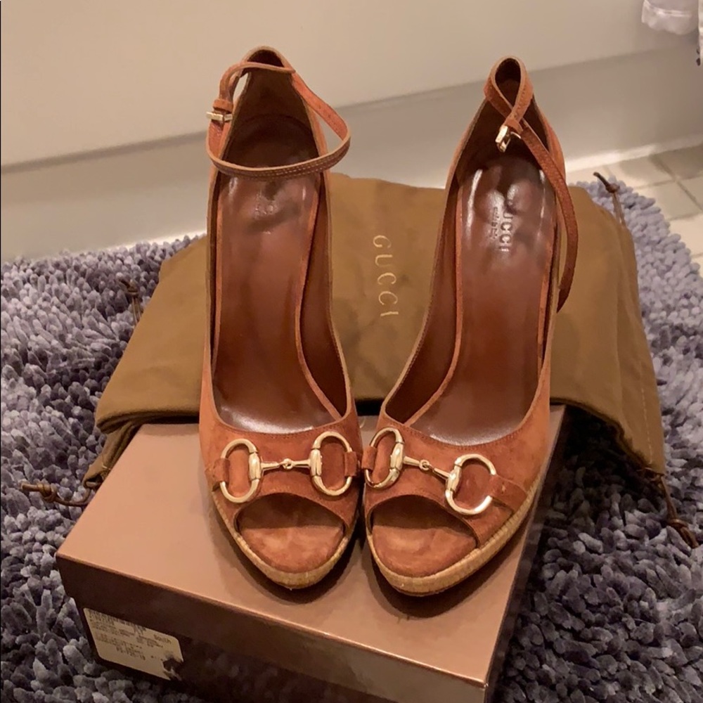 Gucci platform wedge sandal